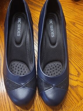 Navy Comfort Ballet Flats for Women